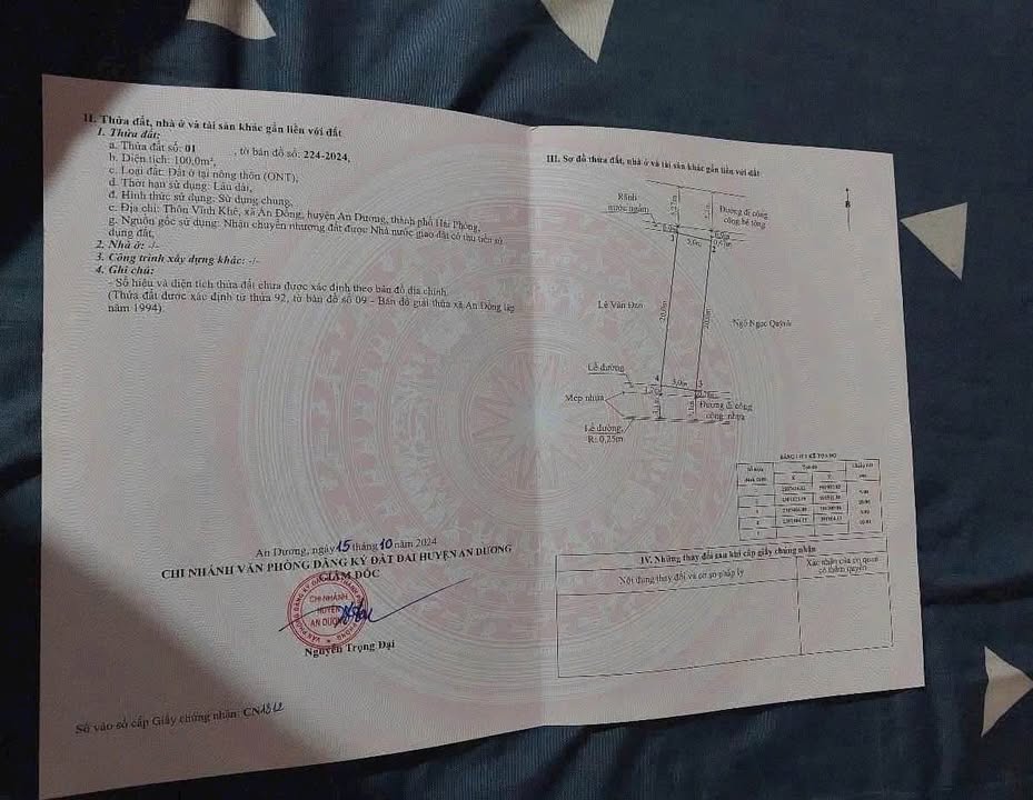 Đất nền 100m² đường Vĩnh Khê, An Đồng, An Dương - Giá chỉ 3 tỷ!