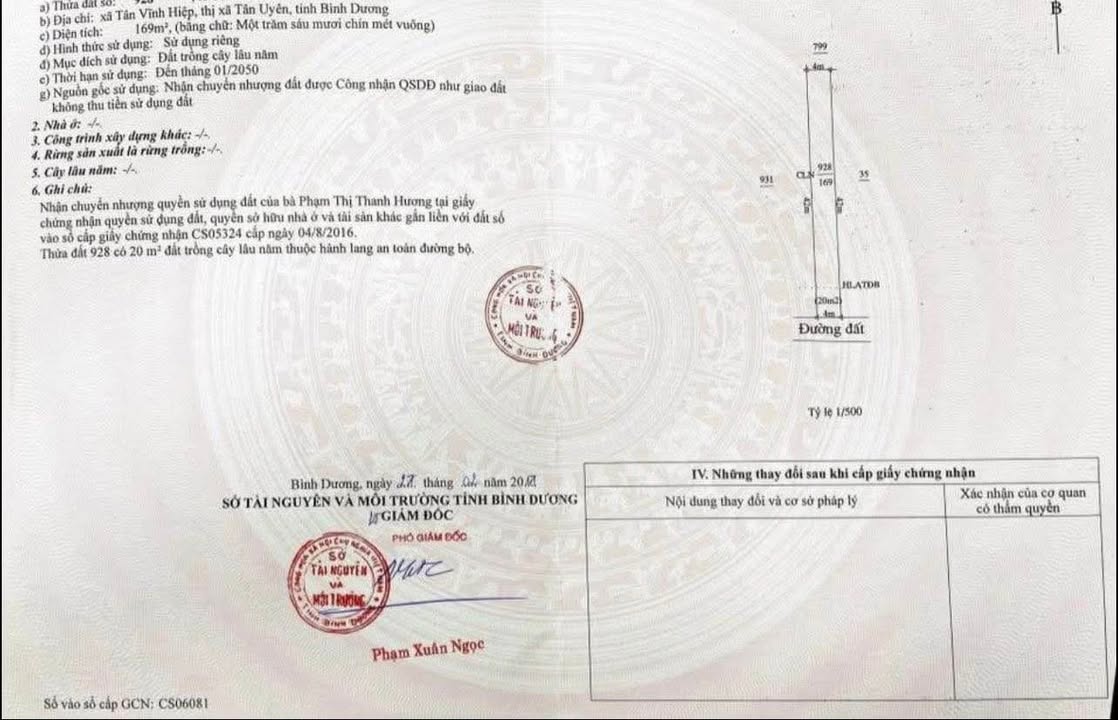 Đất nền phường Tân Khánh, Tân Uyên 168m² giá 1.95 tỷ - Đầu tư sinh lời tuyệt vời!