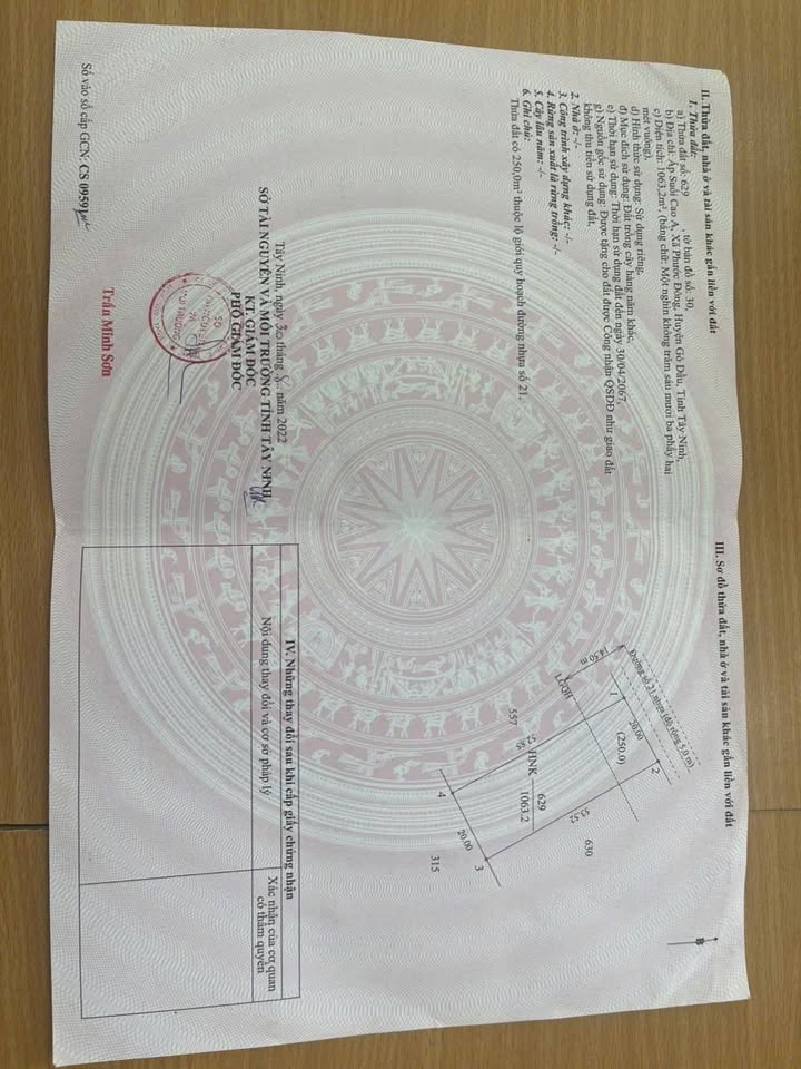 Đất nền 1000m² tại xã Phước Đông, Chơn Thành chỉ 2.5 tỷ - Cơ hội đầu tư sinh lời!