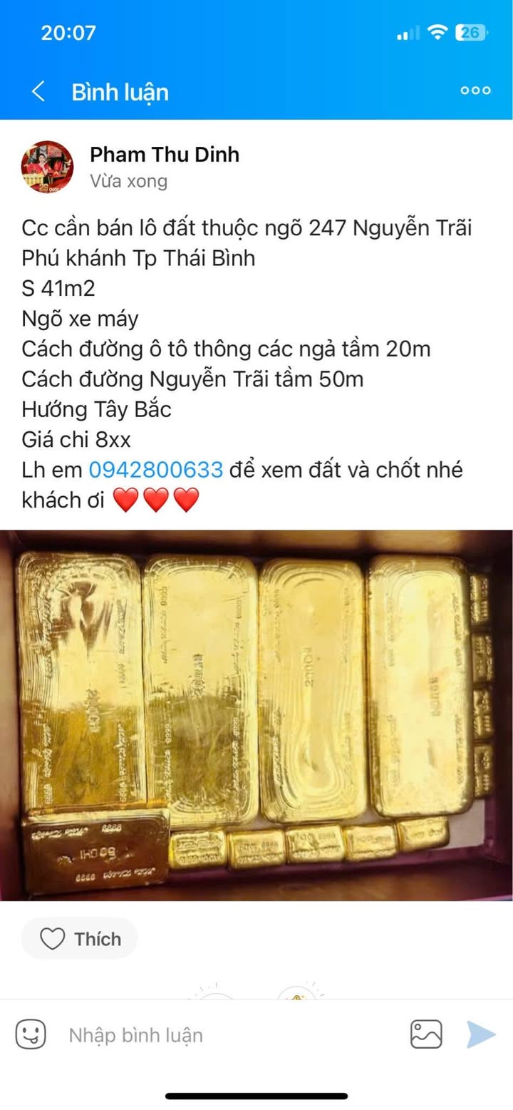 Đất nền Ngõ 247 Nguyễn Trãi, Phú Khánh 41m² giá chỉ 800 triệu - Cơ hội đầu tư tuyệt vời!