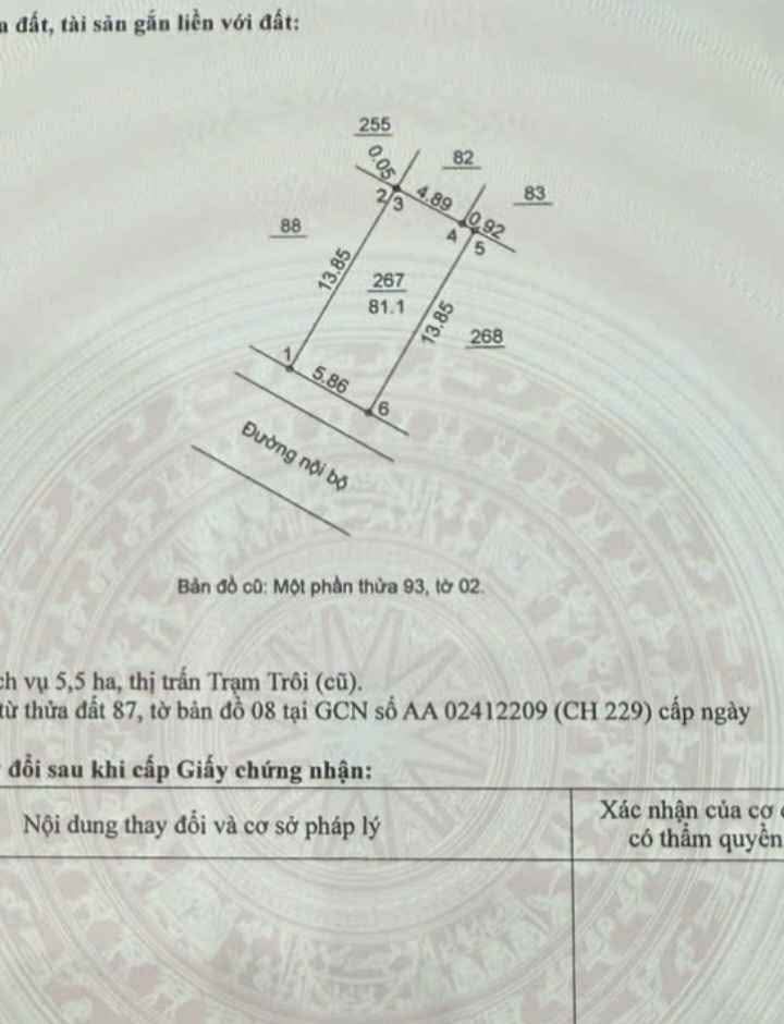 Đất dịch vụ Trạm Trôi, Hoài Đức, Hà Nội 81.1m² - Vị trí đắc địa gần KĐT Lideco!