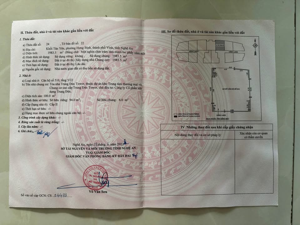 Căn hộ chung cư Trung Đức TP Vinh 100m² giá 4.05 tỷ - Full nội thất, dọn vào ở ngay!