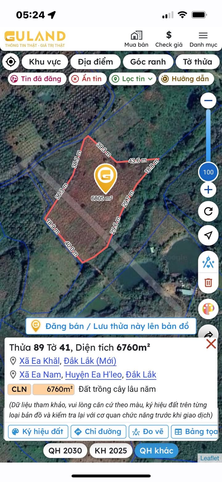 Đất Farm 67.000m² tại Ea Khal, Đắk Lắk chỉ 649 triệu - Cơ hội đầu tư tuyệt vời!