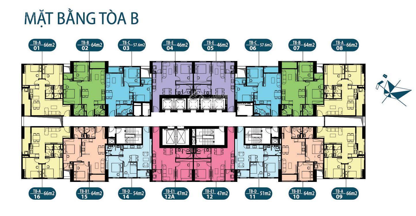 Căn hộ Intracom Riverside Đông Anh 66m² và 76m² - Nhà mới, sổ đỏ chính chủ!