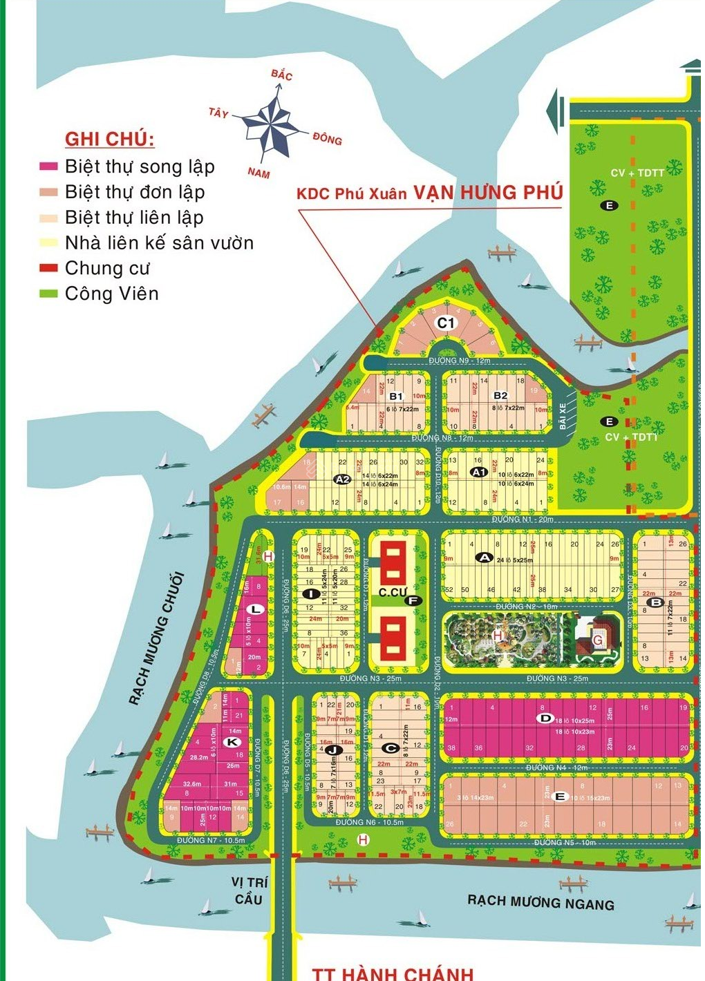 Đất biệt thự KDC Phú Xuân Vạn Hưng Phú 154m² giá 6.6 tỷ - Cơ hội đầu tư hấp dẫn!