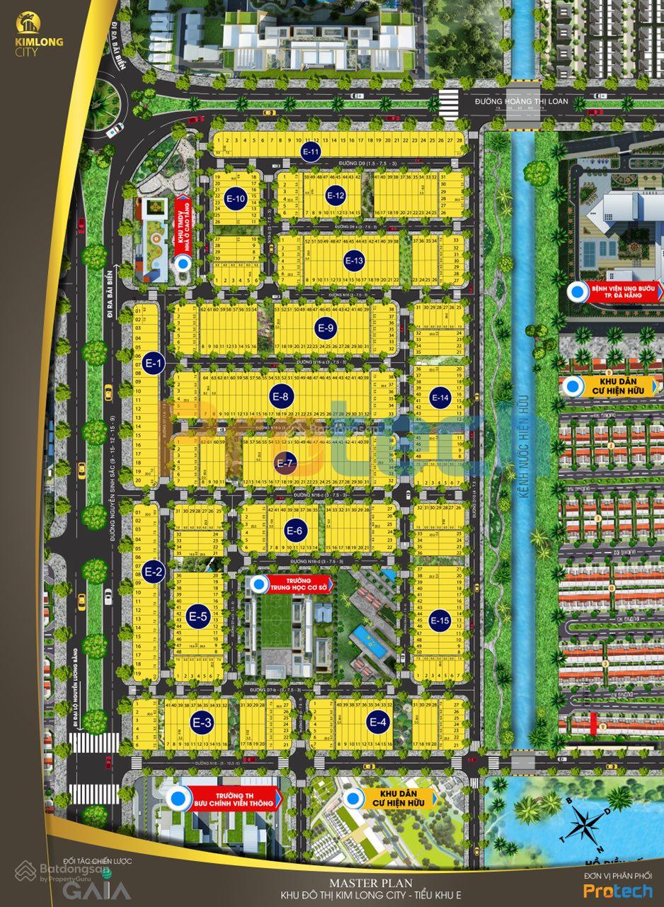 Đất nền Kim Long City, Hòa Minh, Liên Chiểu 93m² giá 6.15 tỷ - Vị trí đắc địa gần UBND!