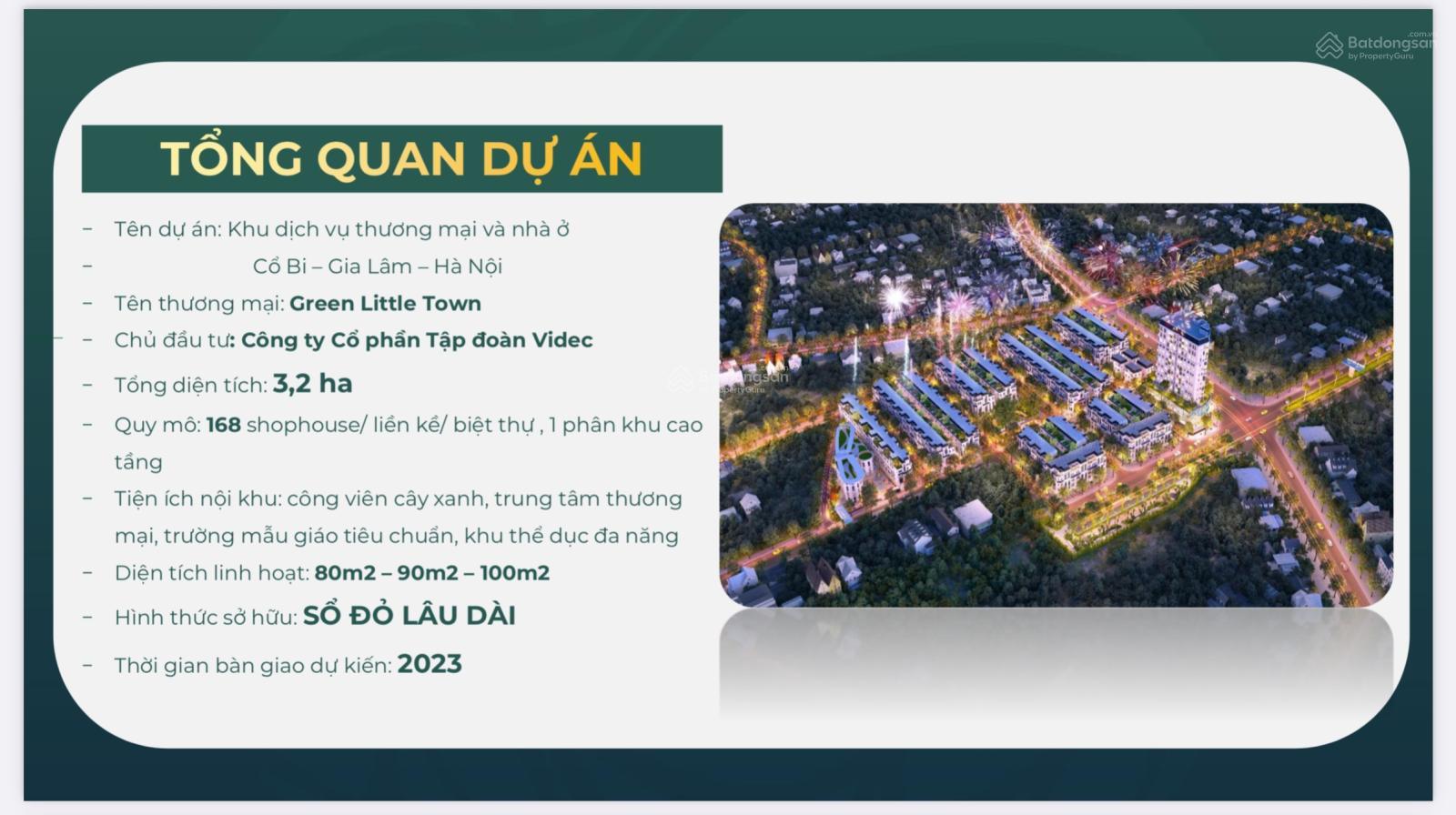 Townhouse Green Oasis Cổ Bi 90m² giá 15.9 tỷ - View công viên lý tưởng!