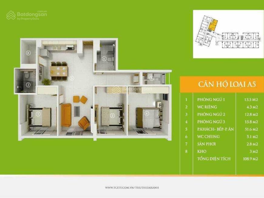 Căn hộ Thủ Thiêm Xanh - Căn góc 109m² - Giá 4.5 tỷ - Sổ hồng sang tên ngay!