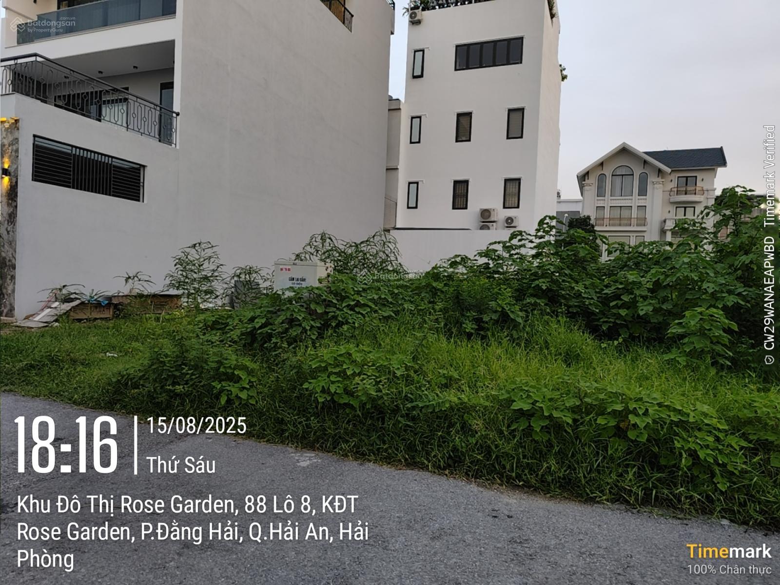 Bán lô đất 125m² khu biệt thự Vườn Hồng - Đằng Hải - 7 tỷ - Vị trí đẹp, tiện ích đầy đủ!