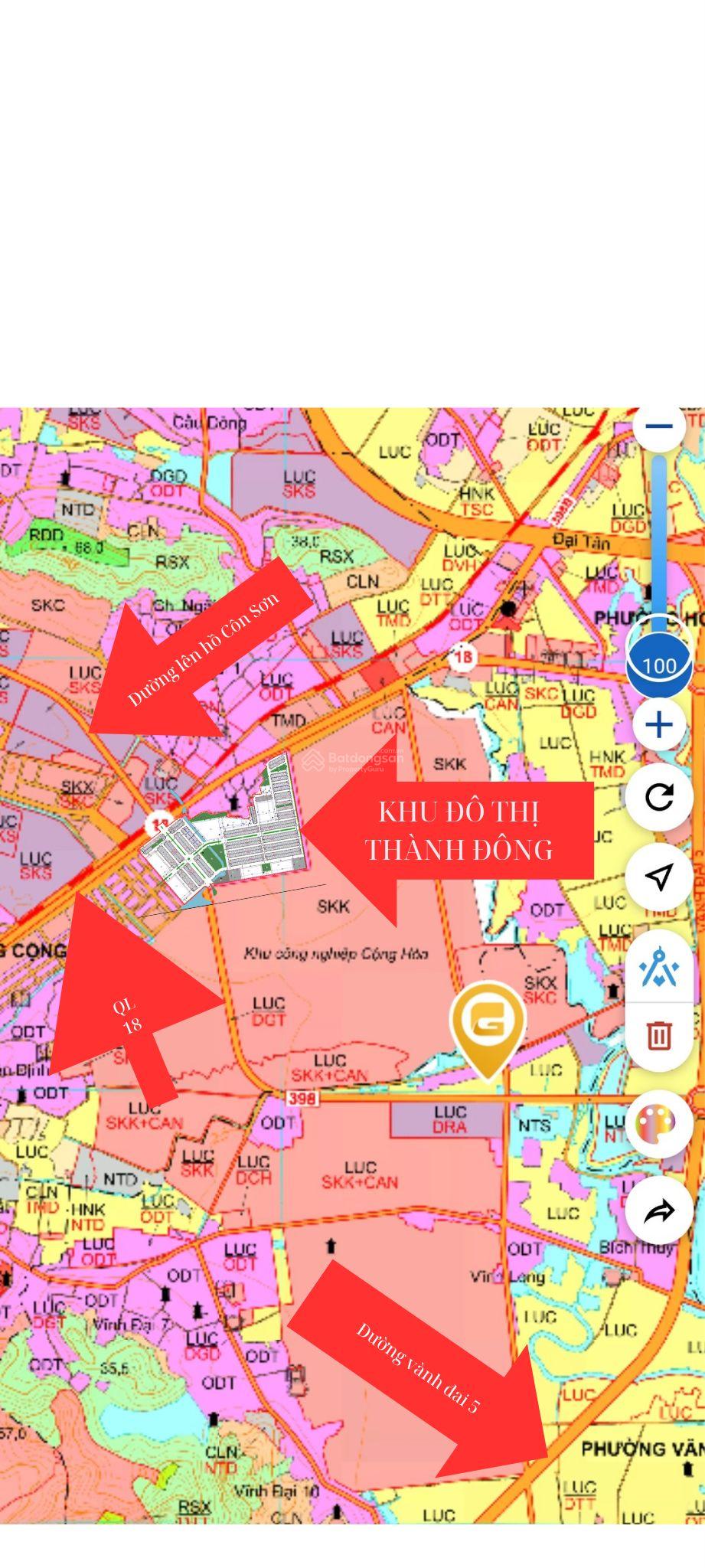 Bán đất nền dự án tại QL 18, Cộng Hòa, Chí Linh, Hải Dương - Giá chỉ 1,55 tỷ cho 70m²