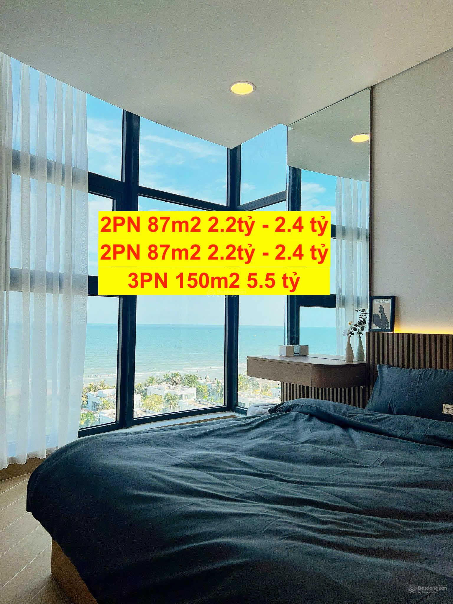 Căn hộ Aria Vũng Tàu 2PN 91m² giá 2.05 tỷ - View biển cực đẹp, bàn giao ngay!