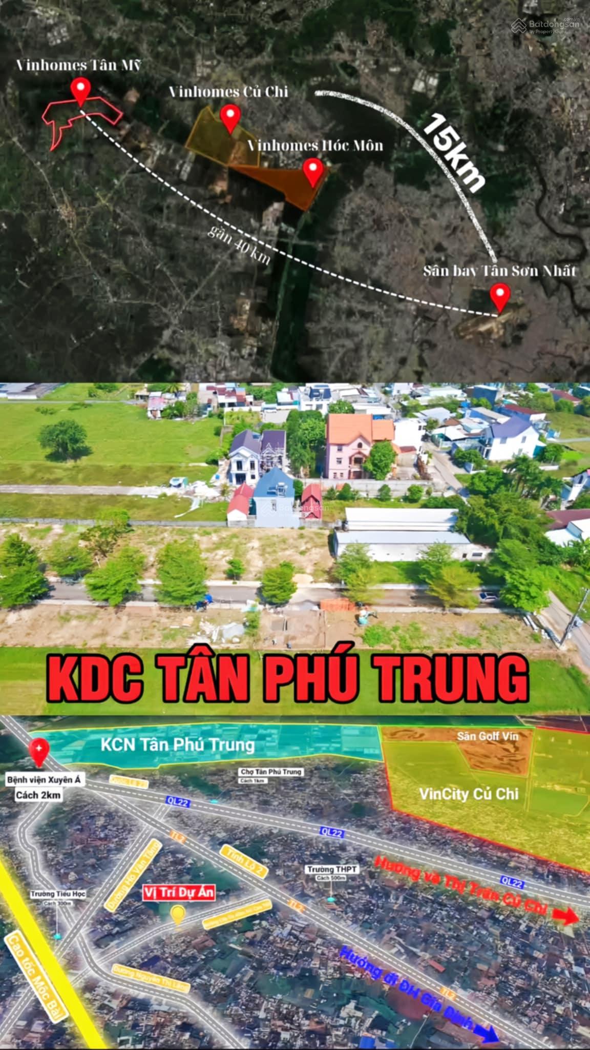 Đất thổ cư KDC Tân Phú Trung, Củ Chi 100m² giá 1,95 tỷ - Đầu tư sinh lời vượt trội!