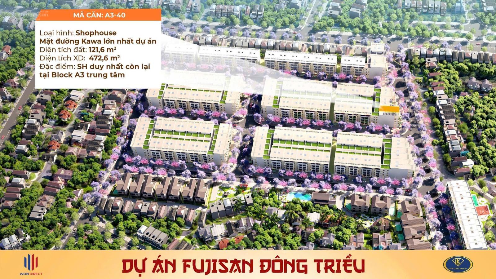 Shophouse Fujisan Mạo Khê 121m² giá 5.183 tỷ - Tiềm năng kinh doanh lớn!