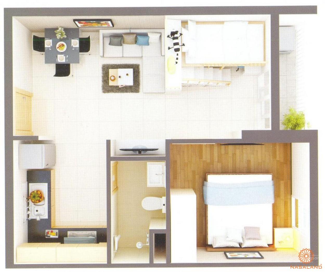 Căn hộ 1PN Thủ Thiêm Sky 42m² giá 3.1 tỷ - View Landmark 81 tuyệt đẹp!