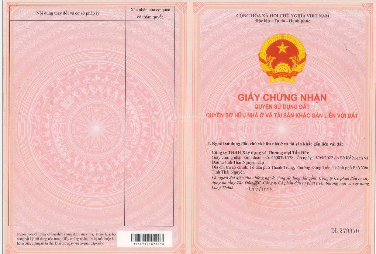 Đất nền Tấn Đức Central Park 100m² chỉ 19 triệu/m² - Sổ đỏ chính chủ, đầu tư sinh lời!