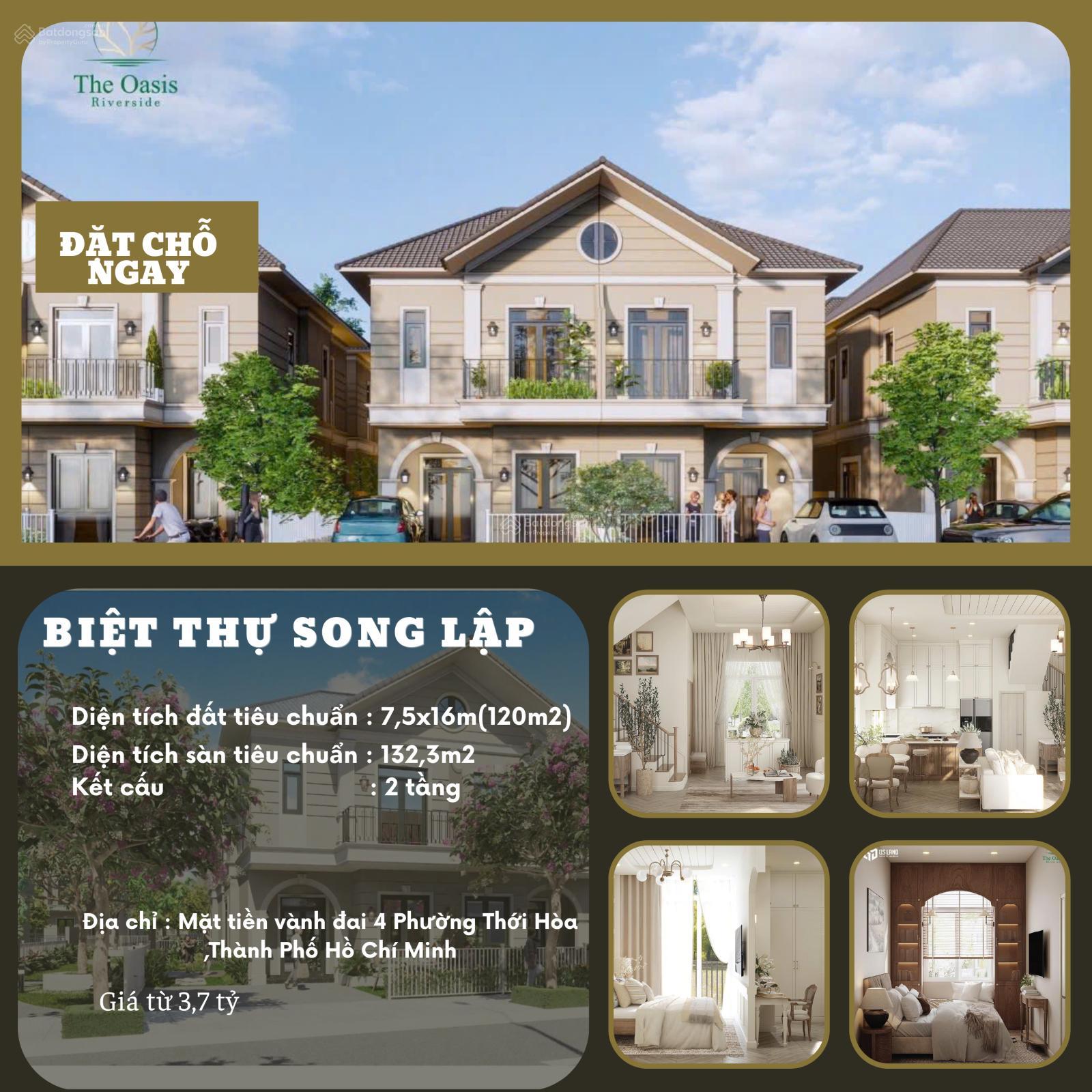 Nhà phố The Oasis Riverside Bến Cát 80m² giá chỉ từ 2,3 tỷ - Sống đẳng cấp ven sông!