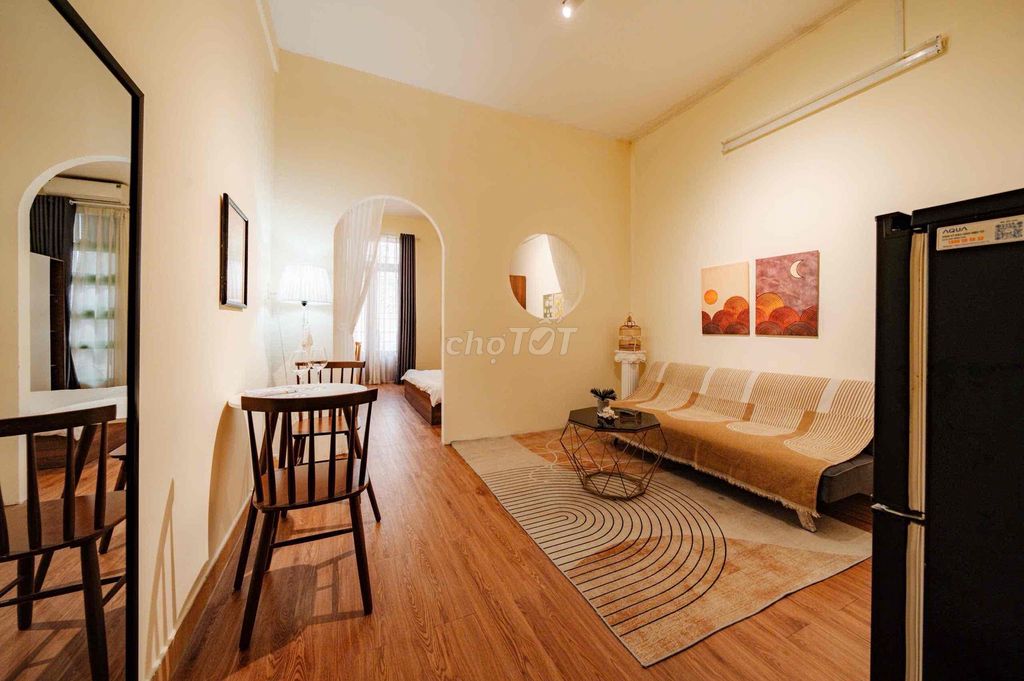 Căn hộ 1 phòng ngủ Nguyễn Đình Chiều Quận 1 giá 9.8 triệu - Full nội thất, giờ giấc tự do!