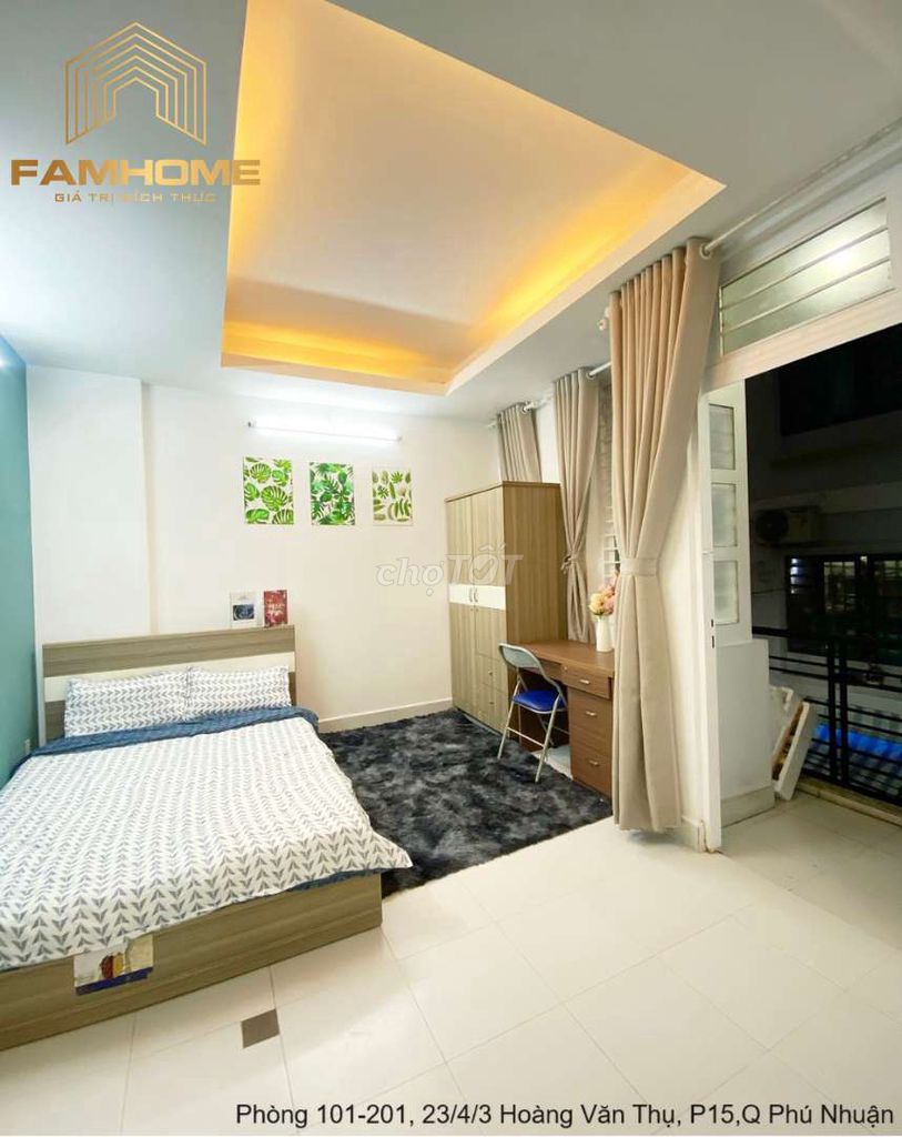 Cho thuê phòng Phú Nhuận 30m² giá chỉ 5.7 triệu - Full nội thất, tiện nghi