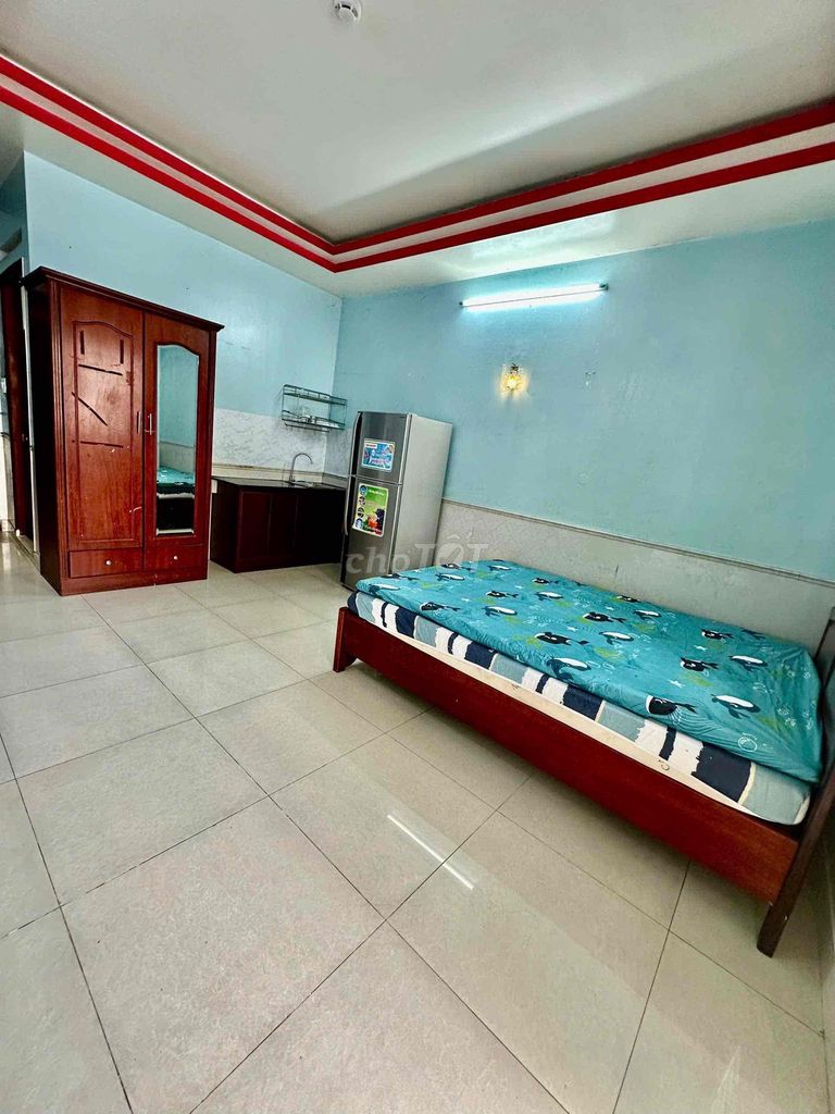 Phòng cho thuê full nội thất đường Lê Văn Thọ, 25m² giá 4.1 triệu - Tiện nghi và tự do giờ giấc!