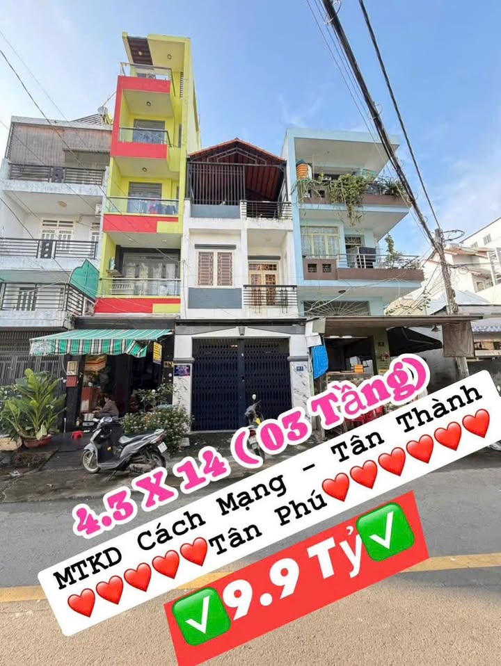 Nhà mặt tiền Cách Mạng, Tân Thành, 60.2m² giá 9.9 tỷ - Đang bán gấp!