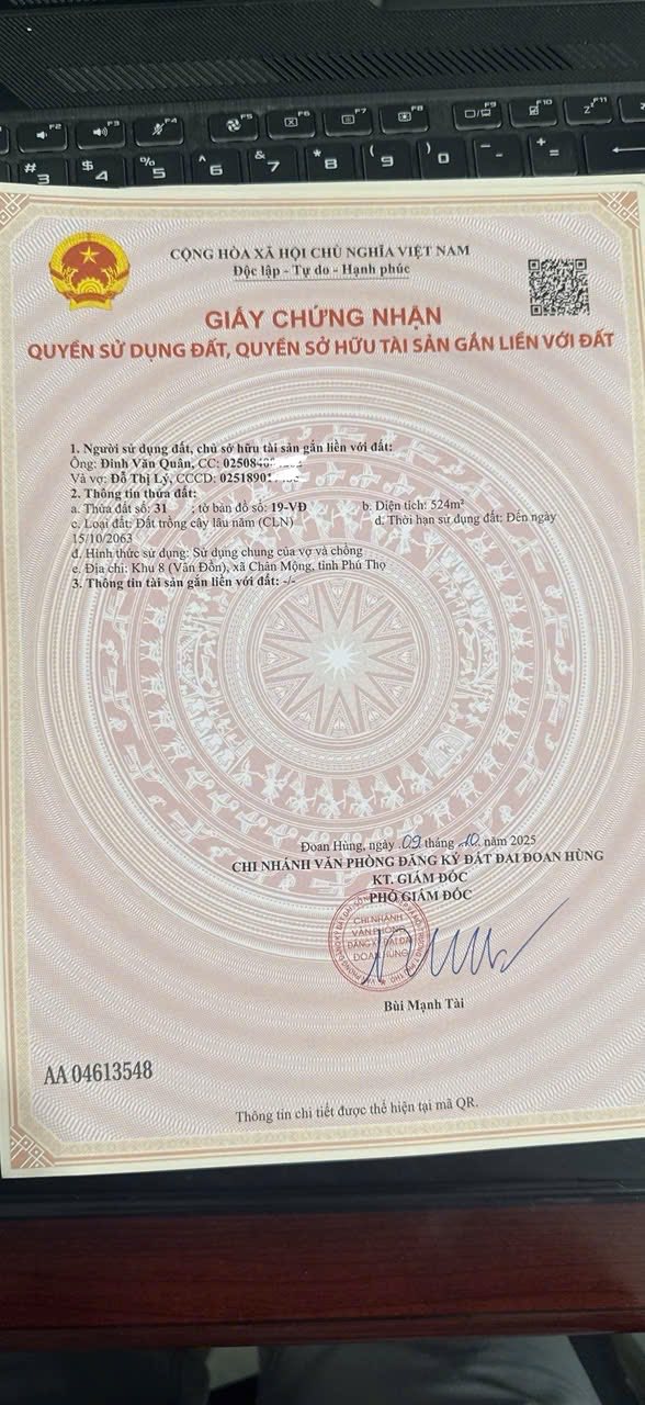 Đất cây lâu năm tại Vân Đồn, Đoan Hùng 952m² giá 2.38 tỷ - Sổ đỏ chính chủ!