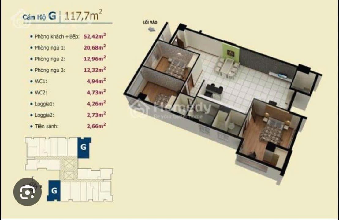 Căn hộ Võ Đình Quận 12 110m² giá 2.7 tỷ - Sổ hồng riêng, công chứng nhanh chóng!