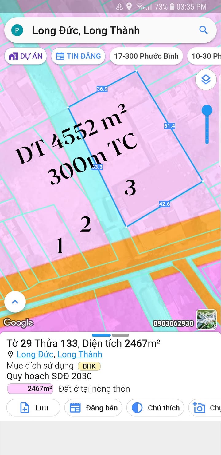 Đất mặt tiền Lê Quang Định, Long Thành, 4552m² - Cơ hội đầu tư sinh lời cao!