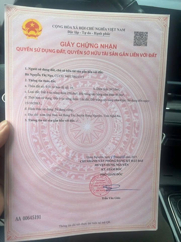 Bán xưởng và đất đẹp tại Hưng Tây, Hưng Nguyên 343m² giá 8 tỷ - Cơ hội đầu tư lý tưởng!