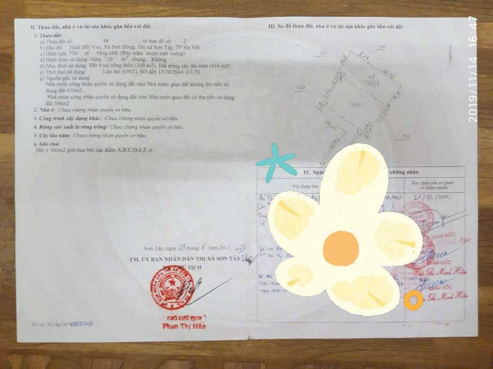 Đất nền Sơn Đông, Sơn Tây 710m² giá 7.1 tỷ - Phù hợp xây villa, nhà vườn!