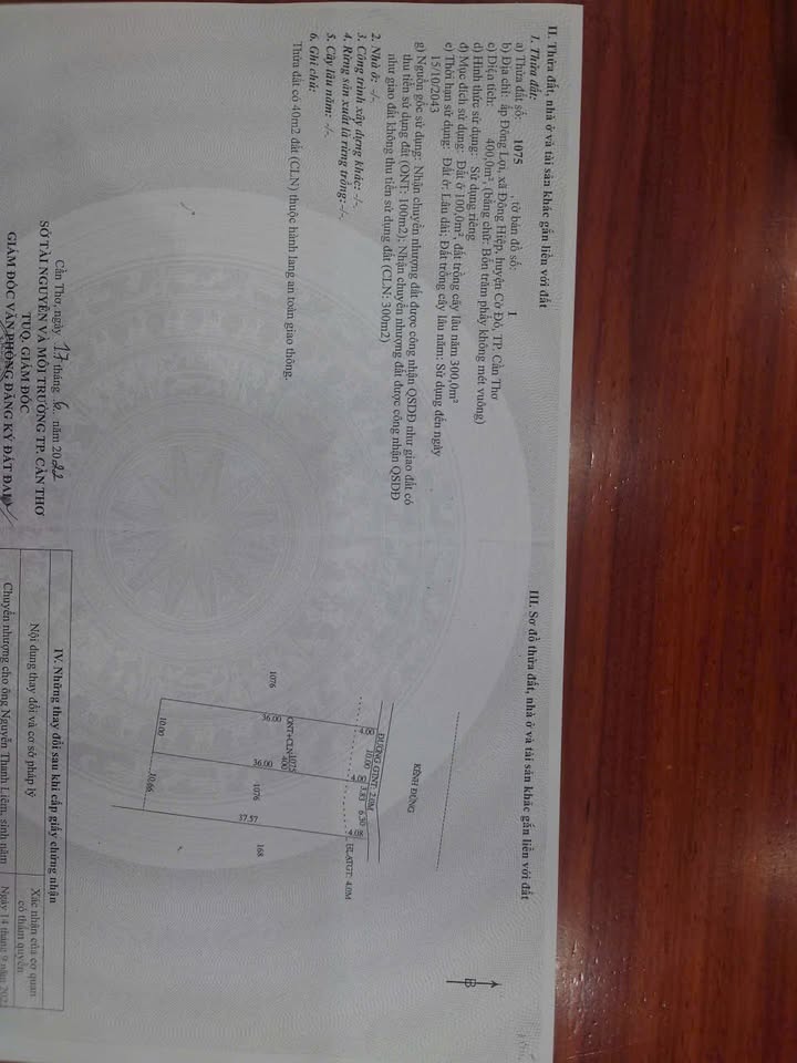 Đất nền xã Đông Hiệp Cần Thơ 400m² giá chỉ 1 tỷ - Cơ hội đầu tư hấp dẫn!