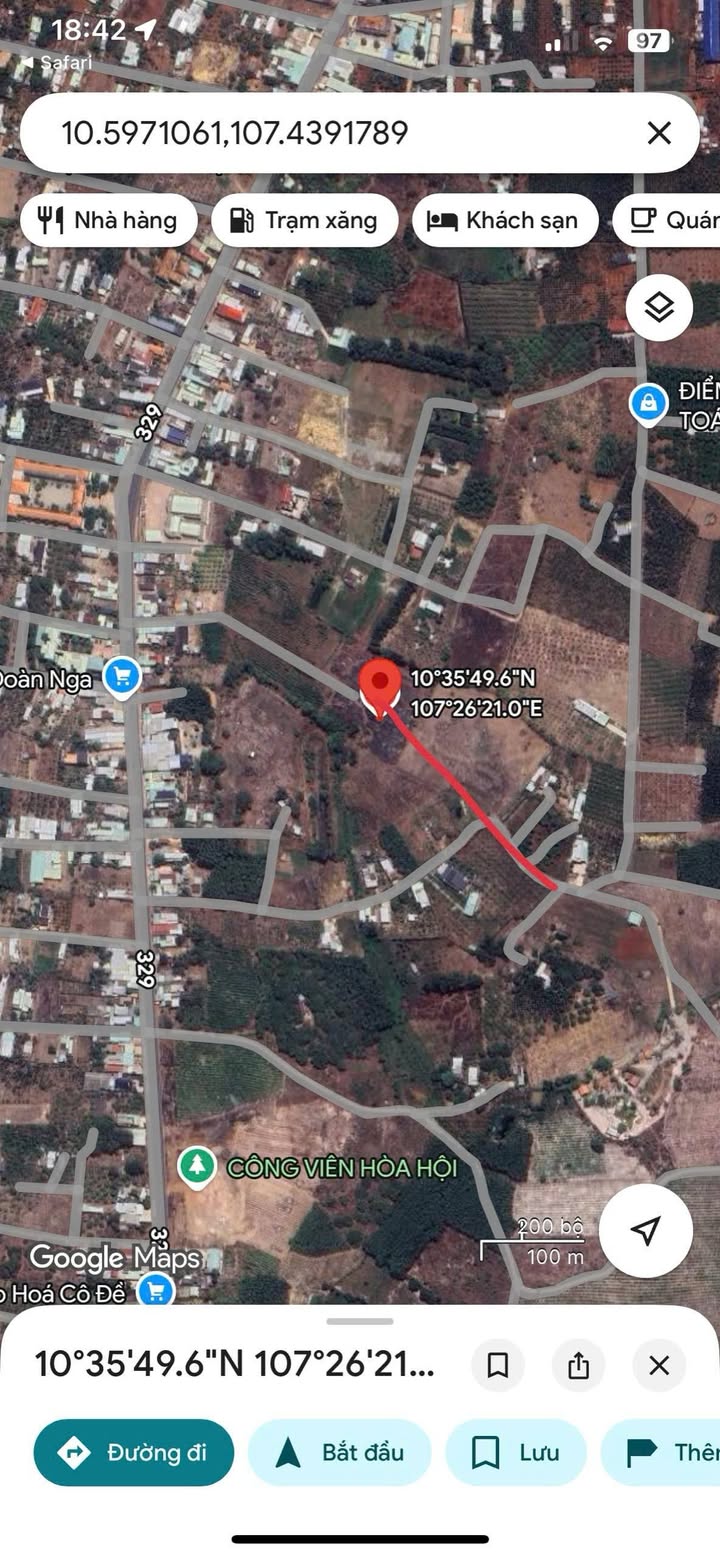 Đất nền Hòa Hội 518.4m² giá 1.2 tỷ - Đường nhựa thông thoáng, pháp lý rõ ràng!