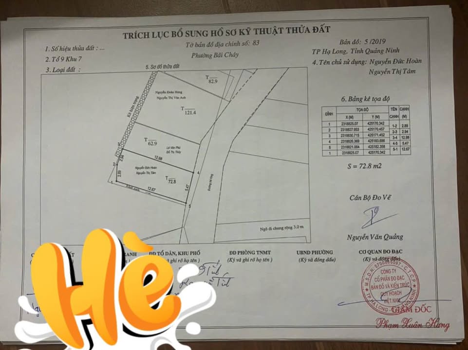 Đất nền Bãi Cháy 72m² giá 750 triệu - Đường ô tô vào tận nơi!