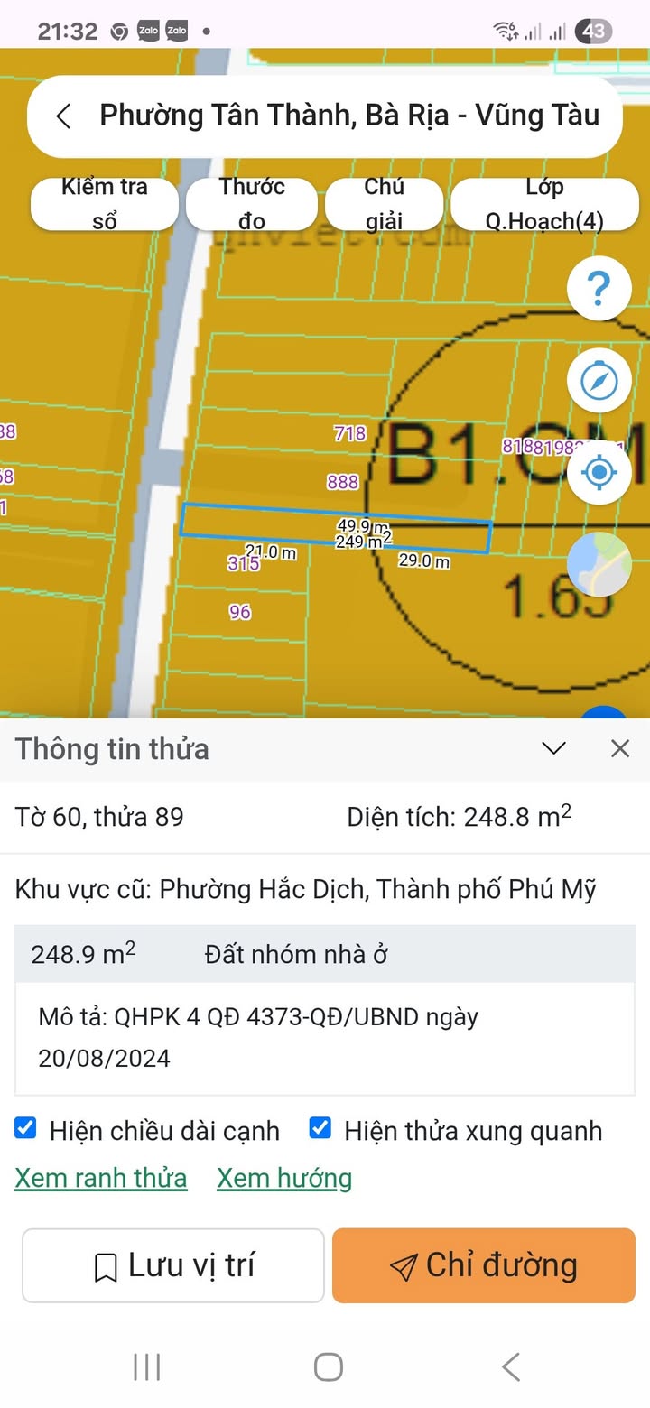 Đất nền khu phố 4, phường Tân Thành 250m² giá 1.7 tỷ - Sổ hồng riêng, thương lượng nhẹ!