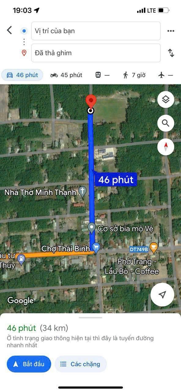 Đất nền Dầu Tiếng 2300m² - Giá thỏa thuận - Gần chợ Thái Bình