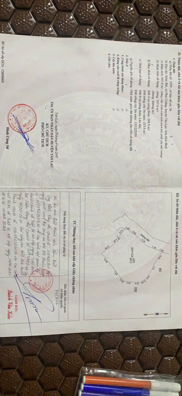 Đất nền Phú Cường Tân Lạc 548m² giá thương lượng - Mặt tiền bám bê tông 30m