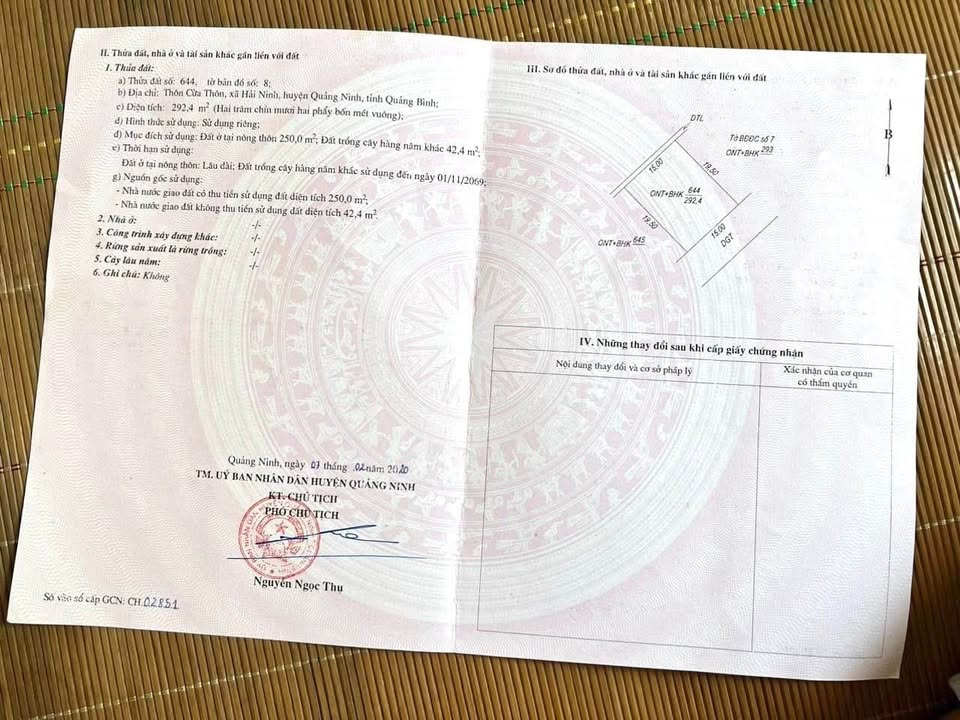 Đất biển Hải Ninh 292.5m² giá 2 tỷ - Đầu tư sinh lời trong tương lai!