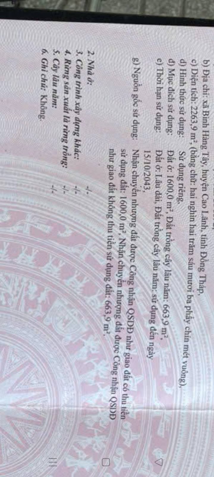 Đất thổ cư Bình Hàng Trung 2264m² giá 1.7 tỷ - Cơ hội đầu tư tuyệt vời!