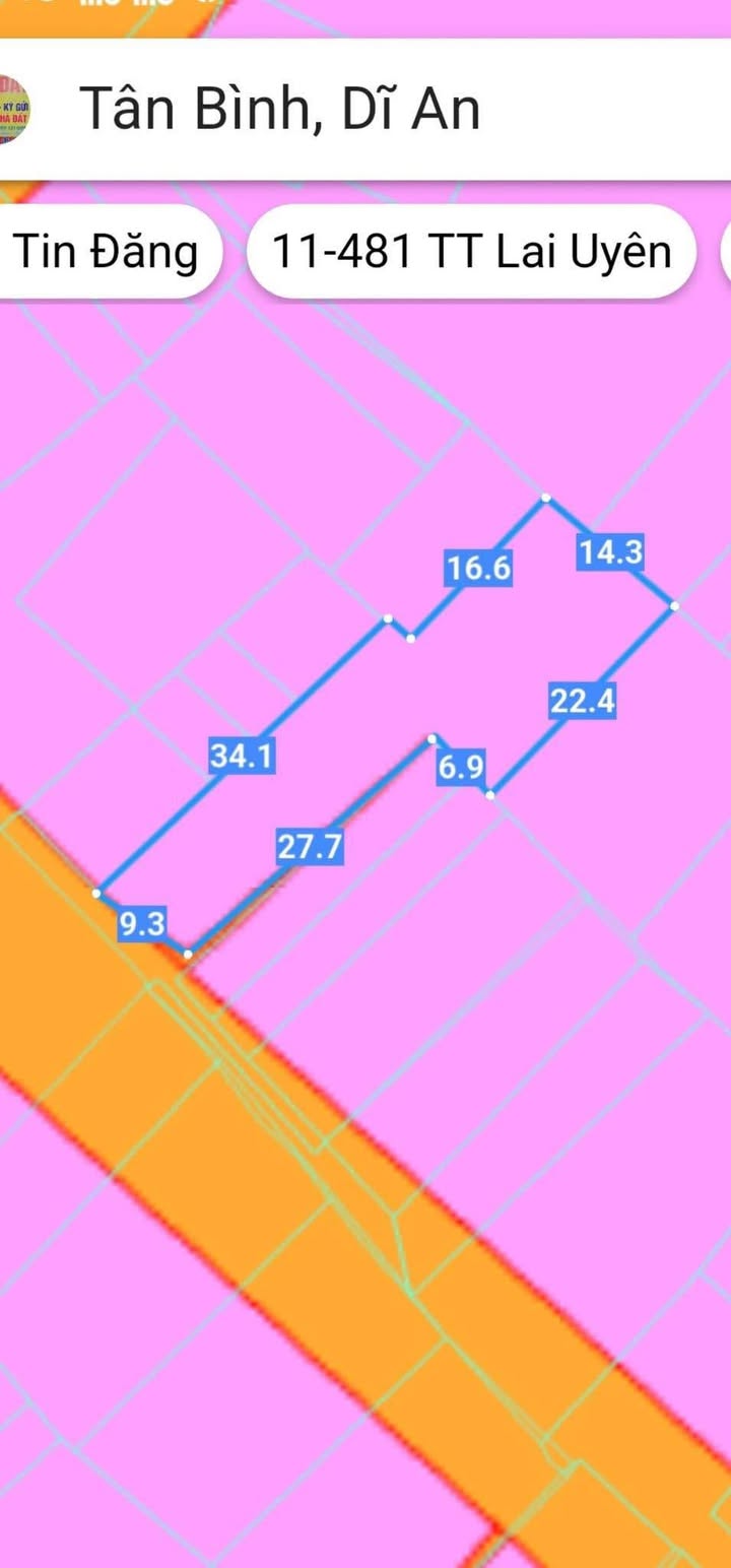 Bán đất thổ cư 587m² tại Tân Hiệp, Dĩ An chỉ 7 tỷ - Tiềm năng phát triển lớn!