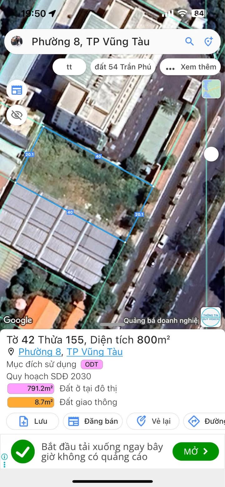 Đất cho thuê đường 3/2, Vũng Tàu 800m² - Thích hợp đầu tư lâu dài!