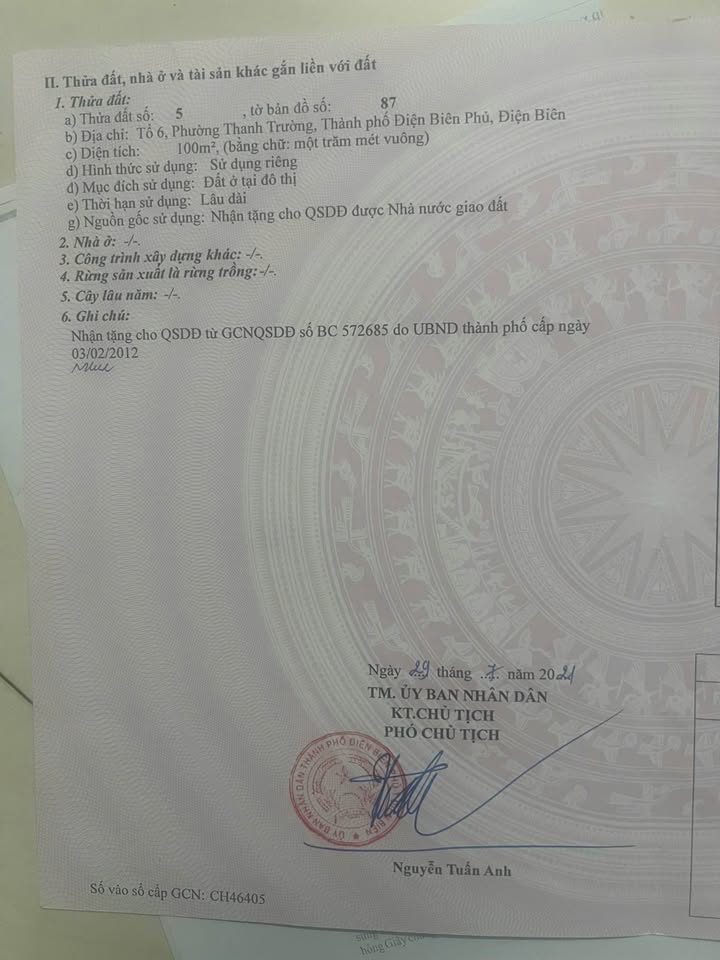 Đất thổ cư 100m² tổ 6 phường Thanh Trường giá rẻ - Cơ hội đầu tư tuyệt vời!