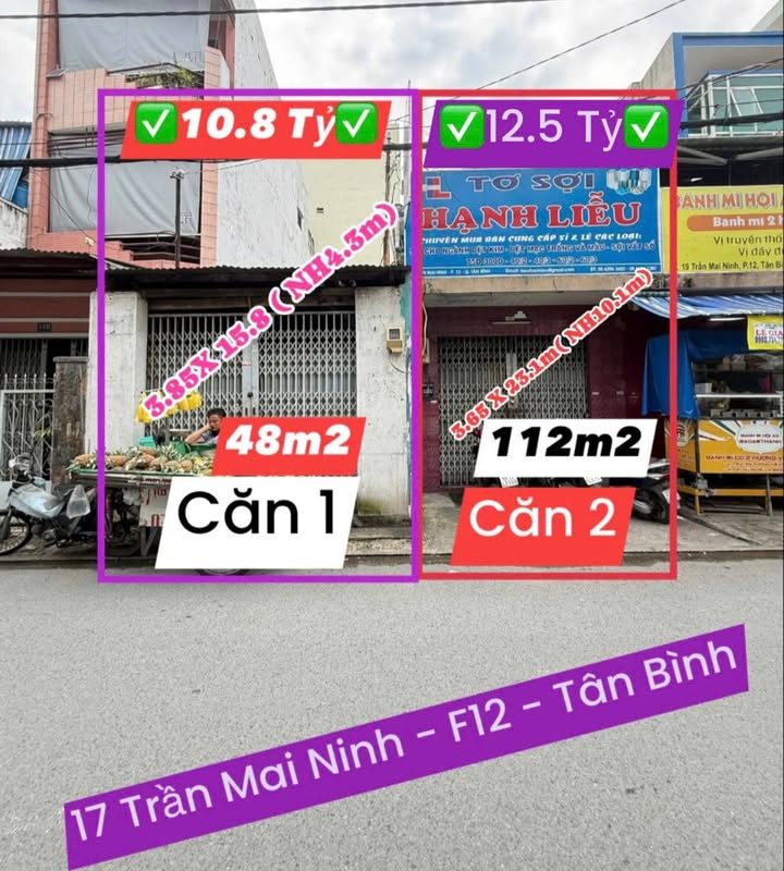Nhà mặt tiền Trần Mai Ninh, Tân Bình - 48m² giá 10.8 tỷ, bớt lộc cho khách hàng!