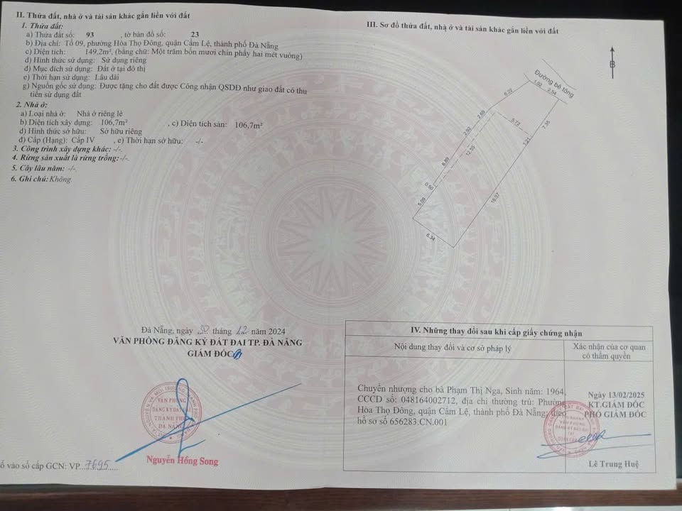 Đất chính chủ Cẩm Lệ, Đà Nẵng 150m² giá 3.45 tỷ - Tiềm năng xây dựng dãy trọ!