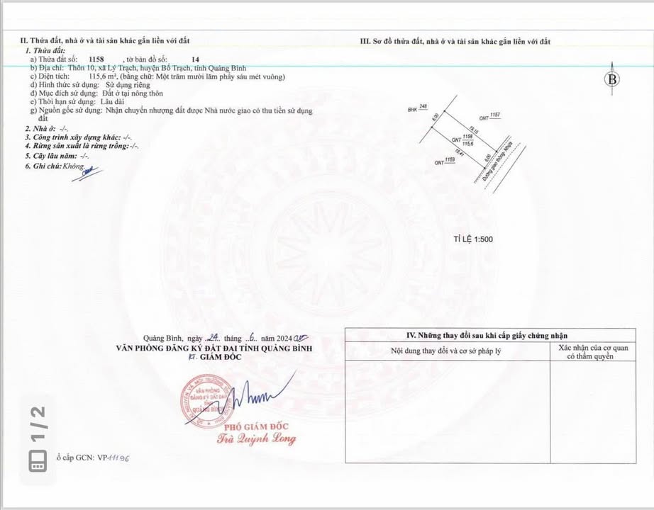 Đất nền Lý Trạch Bố Trạch 230,5m² giá chỉ 9xx triệu - Đầu tư sinh lời ngay!