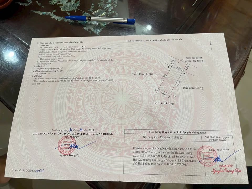 Đất thổ cư Hồng Thái An Dương 60m² giá 1 tỷ - Đầu tư sinh lời nhanh chóng!