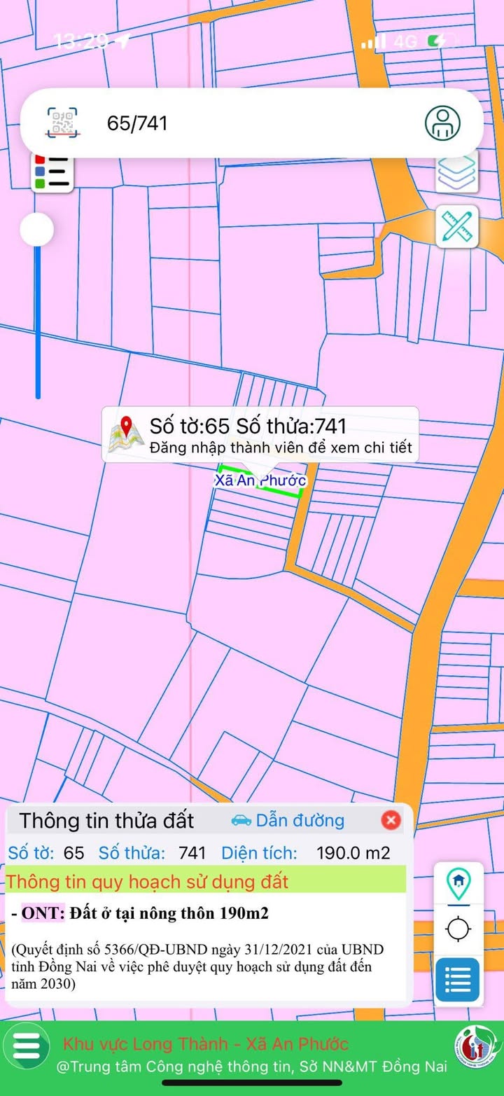 Đất nền ấp 3 An Phước 190m² giá 1 tỷ - Đầu tư sinh lời hấp dẫn!