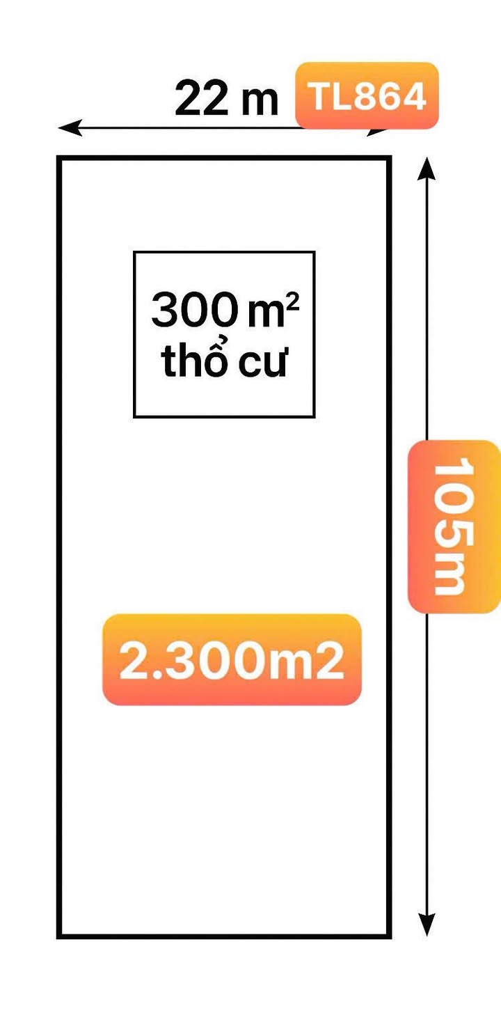 Đất nền mặt tiền TL864 xã Tam Bình 2300m² giá 11 tỷ - Cơ hội đầu tư tuyệt vời!