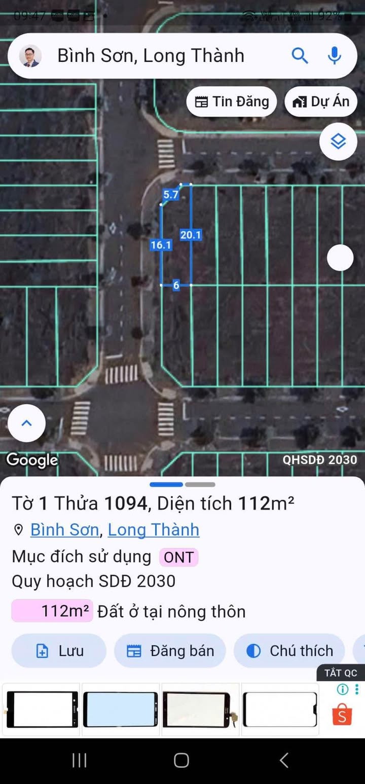 Đất nền lô góc A6-23 Bình Sơn – Long Thành 112m² giá 2.8 tỷ - Cơ hội đầu tư tuyệt vời!