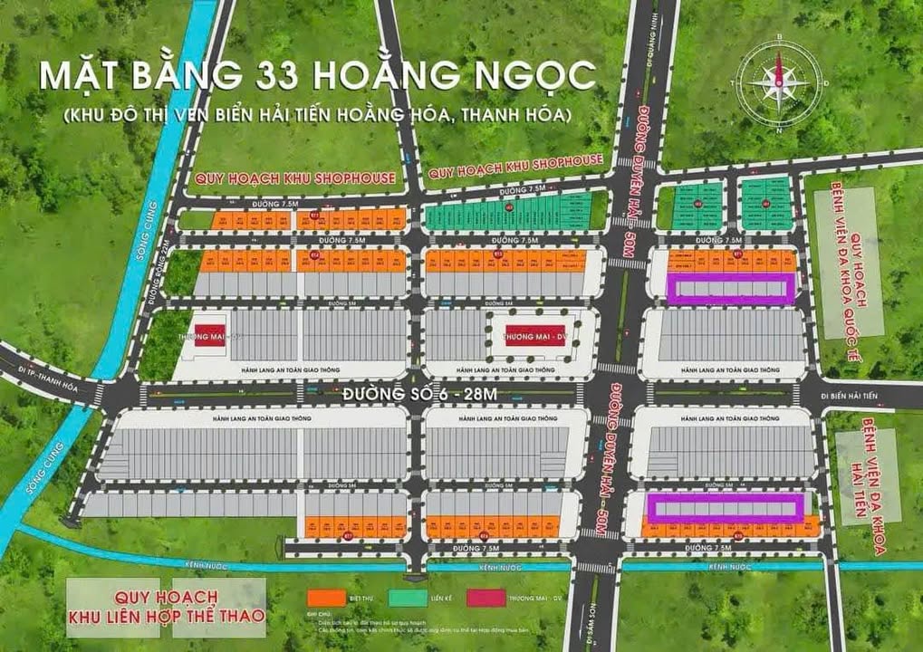 Biệt thự mặt tiền 33 thôn 5 xã Hoằng Ngọc 216m² - Sổ đỏ chính chủ, giá thỏa thuận!