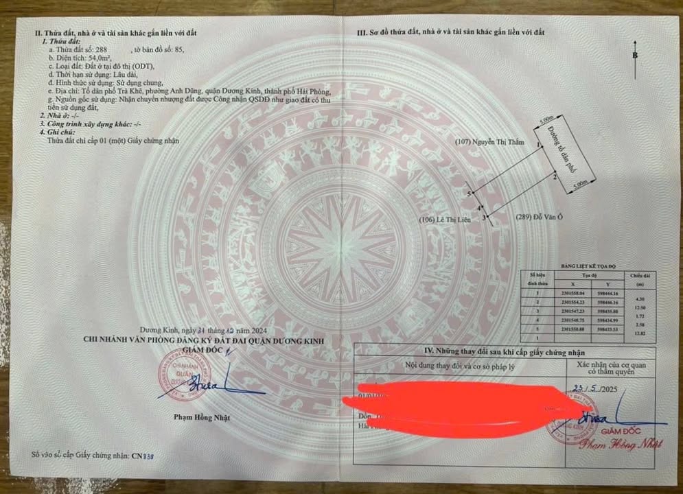 Bán lô đất mặt đường Trà Khê, Anh Dũng, Dương Kinh 54m² giá 1.95 tỷ - Kinh doanh tốt!