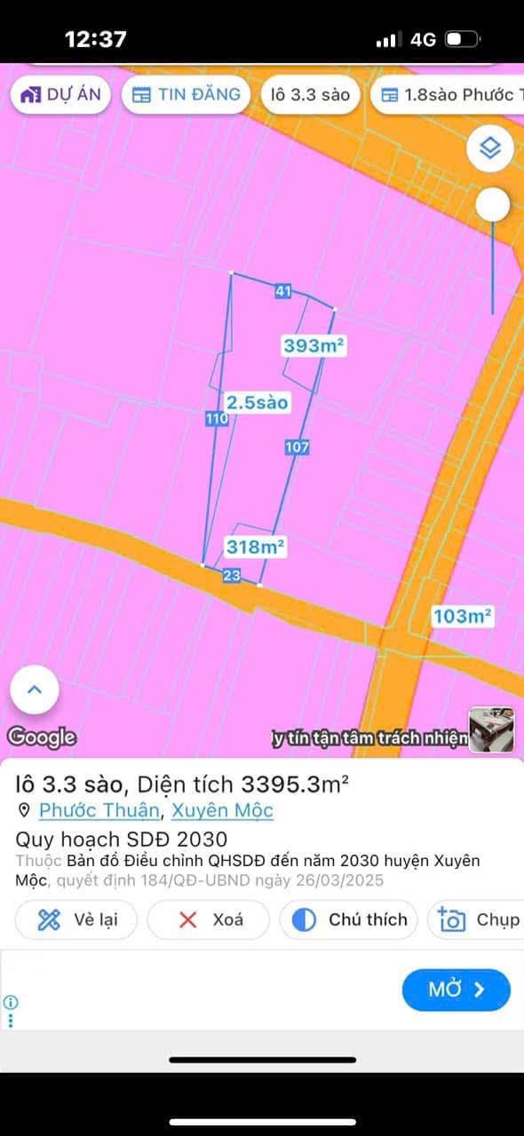 Đất mặt tiền ODA Hồ Tràm 3200m² giá 30.08 tỷ - Vị trí đắc địa cho đầu tư!